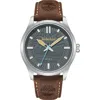 Timberland Rambush Leather Strap Watch, 42mm In Dark Brown