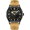Timberland Rambush Leather Strap Watch, 42mm In Tan