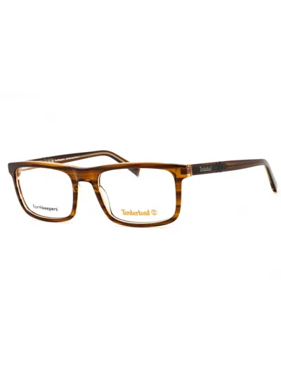 Timberland Rectangular Acetate Eyeglasses For Men - Tb50023 In Metallic
