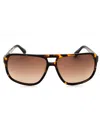 Timberland Rectangular Men's Polarized Sunglasses In Brown