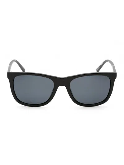 Timberland Rectangular Polarized Men's Sunglasses In Black