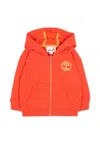 Timberland Red Sweatshirt For Baby Boy With Logo Print In Red