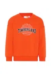 Timberland Red Sweatshirt For Boy With Logo In Orange
