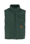 Timberland Reversible Green Vest For Boy With Patch In Green