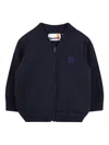 Timberland Ribbed-cuffs Zip-front Cardigan In Blue