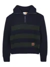 Timberland Ribbed-knit Half-zip Sweater In Multi