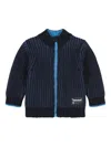 Timberland Ribbed Zip-up Cardigan In Blue