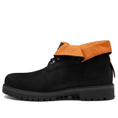 Timberland Roll Top Treadlight Wide-fit Boot 'black Nubuck' In Multi