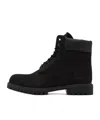 Timberland Brlack Water-proof Boots With Logo Plate In Black