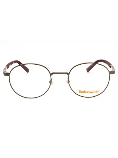 Timberland Round Metal Men's Eyeglasses Tb1724 In Brown