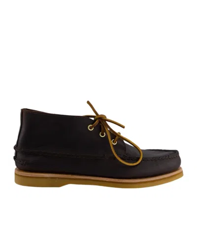 Timberland Lace-up Boat Ankle Boots In Brown