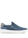 Timberland Slip On Sneaker With Contrast Heel Panel In Blue