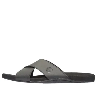 Timberland Seton Bay Cross Strap Sandals 'black' In Gray