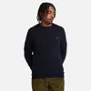 Timberland Shirts Man  Tb0a2bfh - Merino Crew Z021 Dark Sapphire/dark Denim In Blue