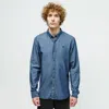 Timberland Shirts Man  Tb0a2bqgk531 - M-r Ls Chamb Sark Wash In Blue