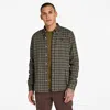 Timberland Shirts Man  Tb0a4517j201 Solucell Gingham Keaf Green In Green