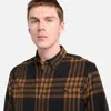 Timberland Shirts Man  Tb0a6v4x Midweight Flannel Check B231 ♪ In Brown