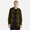 Timberland Shirts Man  Tb0a6v4x Midweight Flannel Check C681 Dark Olives Yd In Green