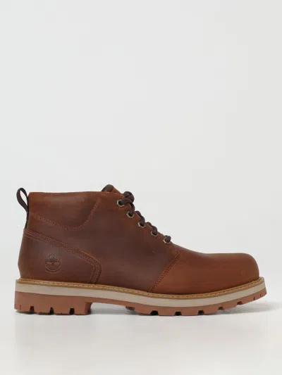 Timberland Mens Britton Road Mid Lace Up Rust Waterproof Chukka Boots In Brown Leather