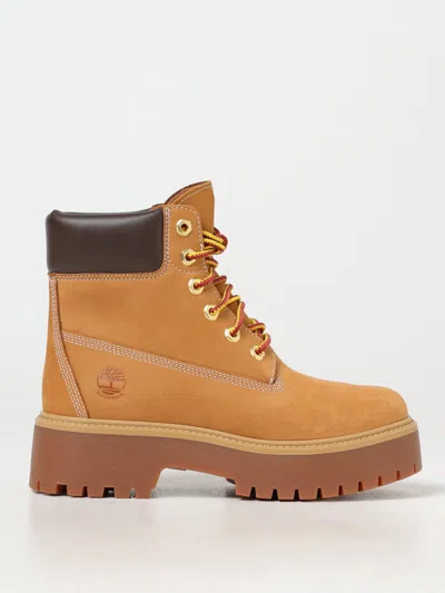 Timberland Kids' Stone Street Premium Leather Boots In Wheat