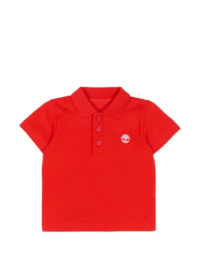 Timberland Babies' Short-sleeve Logo Polo Shirt In Red