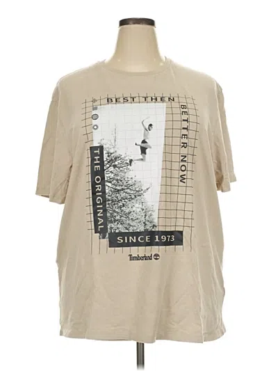 Pre-owned Timberland Short Sleeve T-shirt In Tan