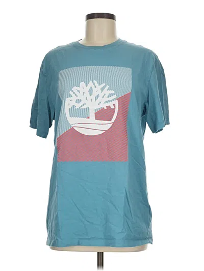 Pre-owned Timberland Short Sleeve T-shirt In Teal