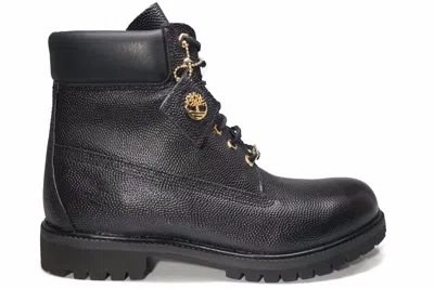 Pre-owned Timberland Size 9  Men 6 Inch Premium Boots Tb0a176b Factory Second Black Gold