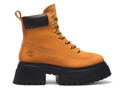 Pre-owned Timberland Sky 6" Laceup Boot (women's) Sneakers In Wheat In Sand