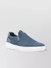 Timberland Slip On Sneaker With Contrast Heel Panel In Blue