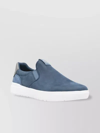 Timberland Slip On Sneaker With Contrast Heel Panel In Blue