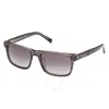 Timberland Smoke Polarized Rectangular Men's Sunglasses Tb00020 20d 55