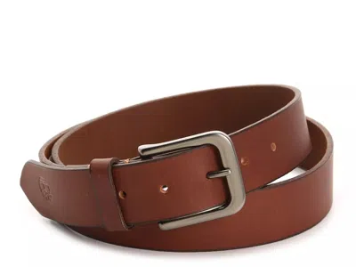 Timberland Smooth Leather Belt In Brown