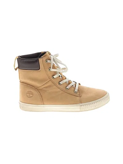 Pre-owned Timberland Sneakers In Tan