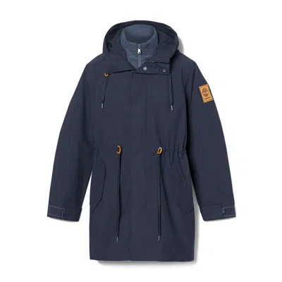 Timberland Snowdon Peak Fishtail Parka Jacket 'navy' In Blue