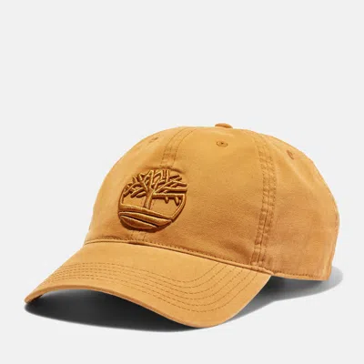 Timberland Soundview Cotton Canvas Baseball Cap In Gold