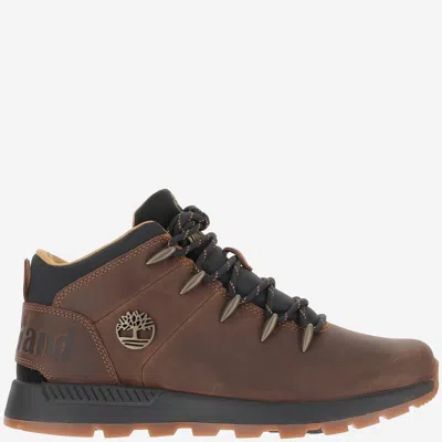 Timberland Sprint Trekker Leather Sneakers In Brown