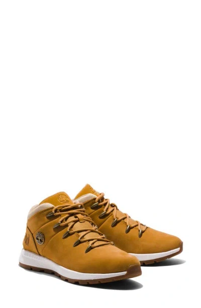 Timberland Sprint Trekker Waterproof Mid Sneaker In Wheat Nubuck