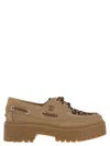 Timberland Stone Street Boat Shoe With Platform In Neutral
