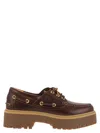 Timberland Boat Shoes Con Plateau Stone Street W Marrone Scuro In Brown