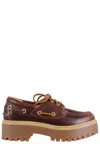 Timberland Stone Street Leather Platform Loafers In Brown
