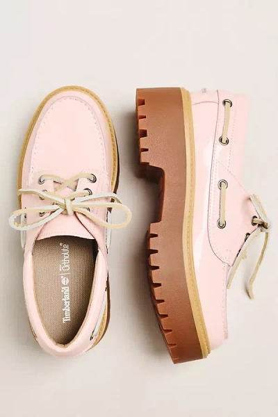 Timberland Stone Street Boat Shoe Flats In Pink