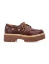 Timberland Stone Street Boat Shoe In Red