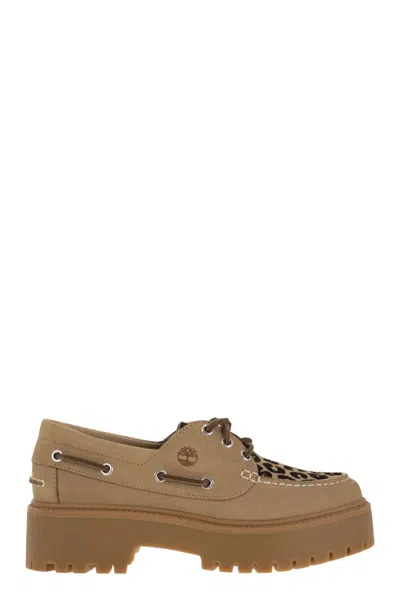 Timberland Stone Street - Boat Shoe With Platform In Beige