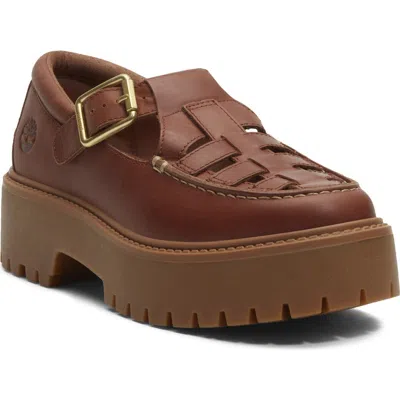 Timberland Stone Street Buckle Platform Shoe In Brown