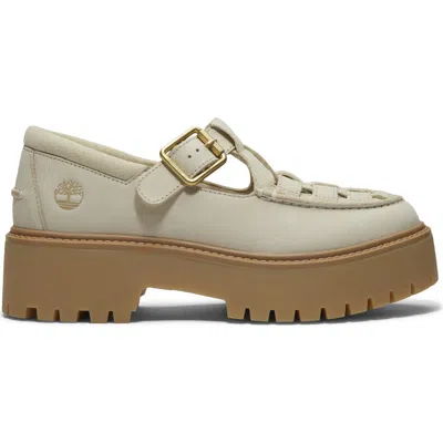 Timberland Stone Street Buckle Platform Shoe In Neutral