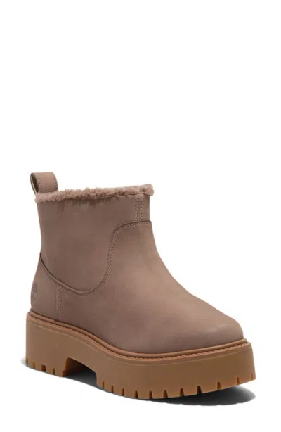 Timberland Stone Street Faux Fur Lined Bootie In Beige