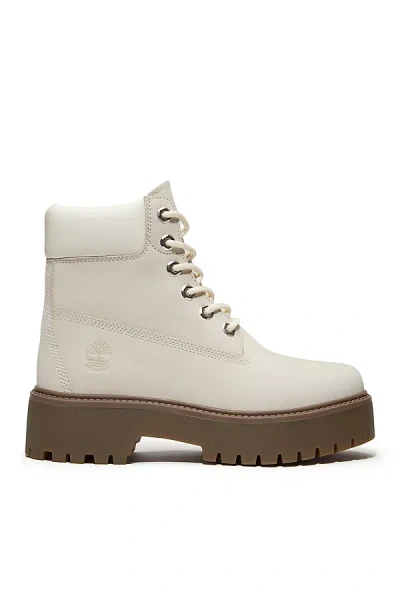 Timberland Stone Street Lace-up Waterproof Boots In White
