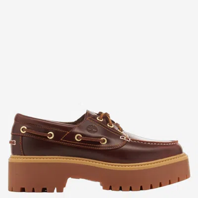TIMBERLAND STONE STREET LEATHER PLATFORM LOAFERS