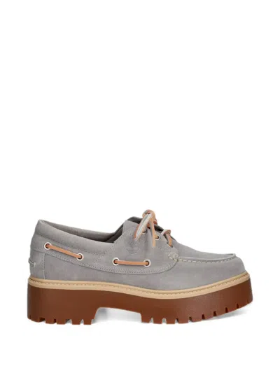 Timberland Stone Street Lug-sole Boat Shoes In Grey